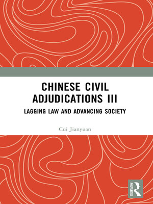 cover image of Chinese Civil Adjudications III